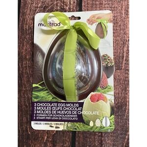 Mastrad Paris, 3 Translucent Chocolate Egg Molds, Eggs, in Small, Medium, Large